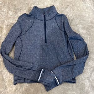 Lululemon Rulu Ribbed Cropped long sleeve - navy like new